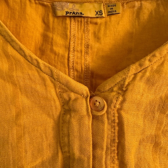 Prana Mustard Cropped Top Organic Cotton XS - Picture 2 of 7